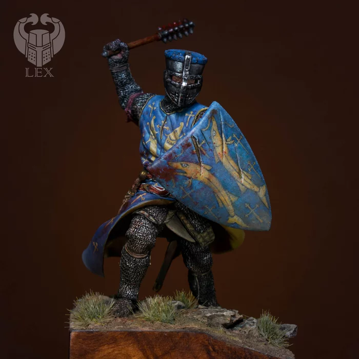 Henry II, Count of Bar, at the Battle of Bouvina - My, Painting miniatures, Knight, Toy soldiers, Miniature, Modeling, Stand modeling, Longpost, Knights