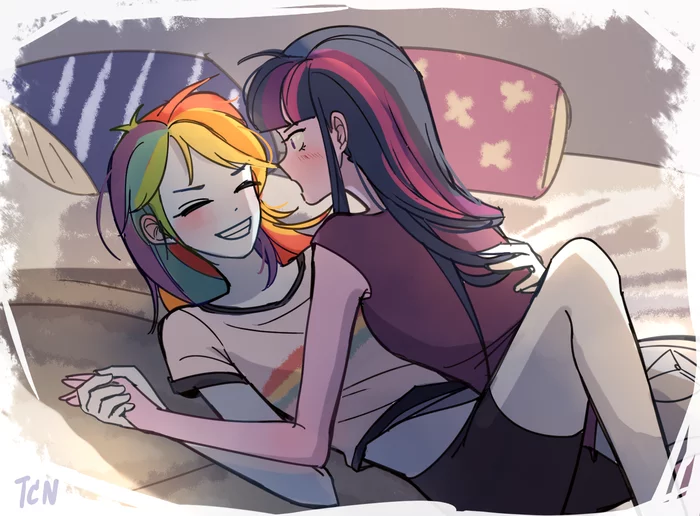 Twidash - My little pony, Equestria girls, Twilight sparkle, Rainbow dash, MLP Lesbian, Shipping, Looknamtcn