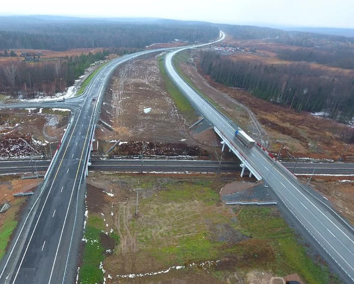 An overpass across the Trans-Siberian Railway was opened in the Krasnoyarsk Territory - Russian roads, Overpass, Krasnoyarsk, Russia, Road, Trans-Siberian Railway, Video, Longpost