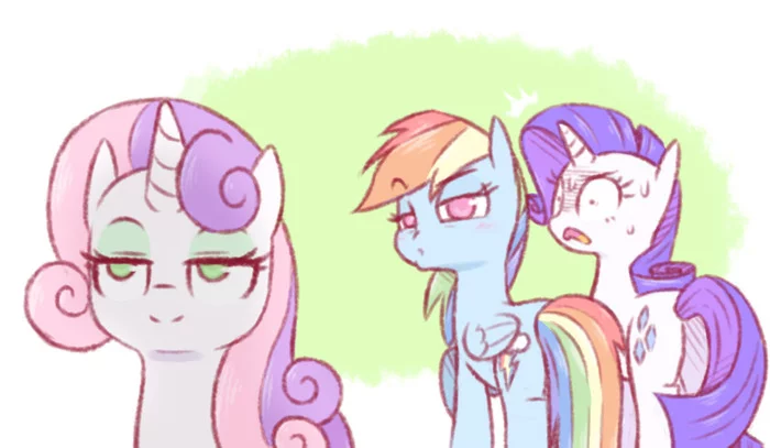 Unfaithful Deshi - My little pony, Rainbow dash, Rarity, Sweetie belle, MLP Lesbian, Memes, Wrong guy, Raridashdoodles