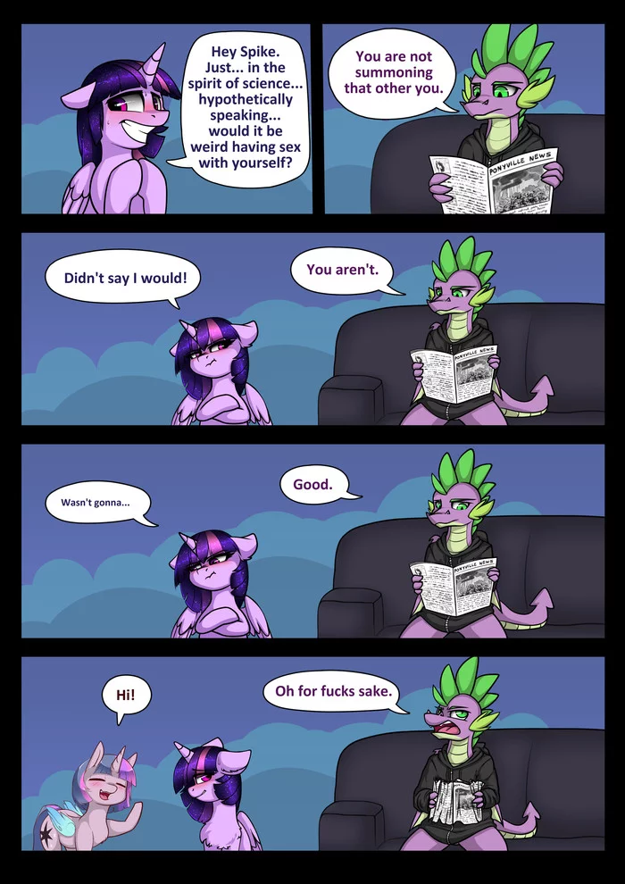 All for the sake of science. - My little pony, Twilight sparkle, Spike, Comics, MLP Edge, Duop-Qoub