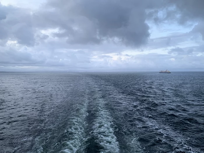 The Gulf of Finland - My, The Gulf of Finland, Water, Ship, The photo