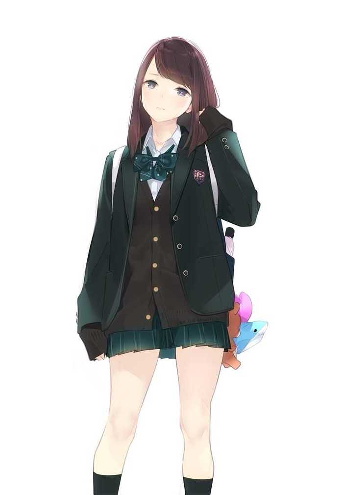 Schoolgirl - Anime, High School, Anime art, Anime original