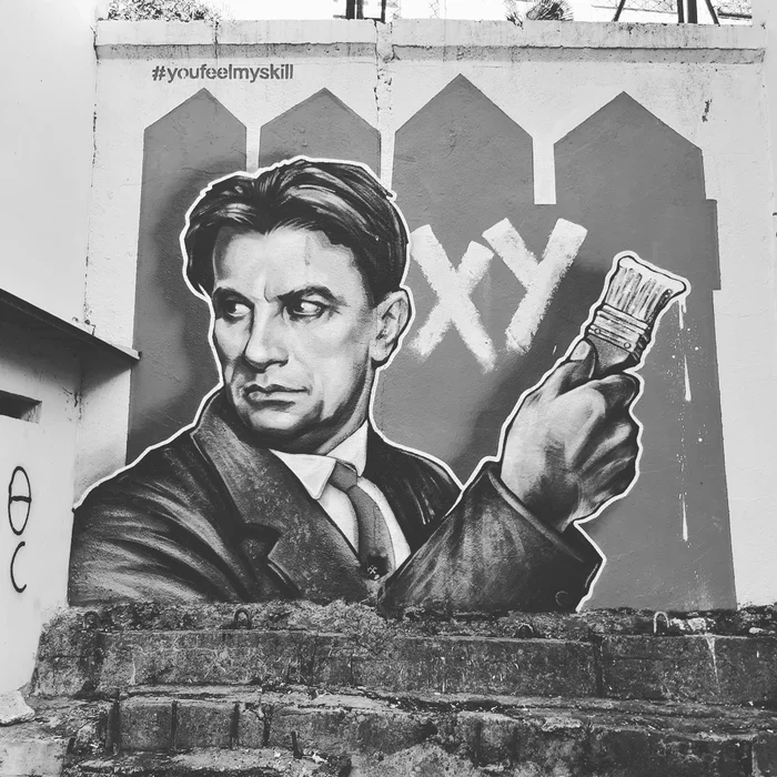 Mayakovsky in Sochi. - My, Vladimir Mayakovsky, Unreleased, Graffiti, Poems, Humor, Youfeelmyskill, Sochi, Street art, Video