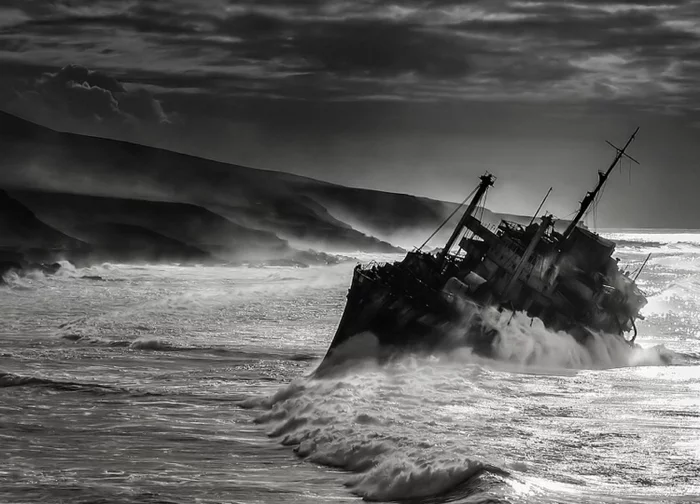 The ultimate journey. - The photo, Nature, Sea, Black and white