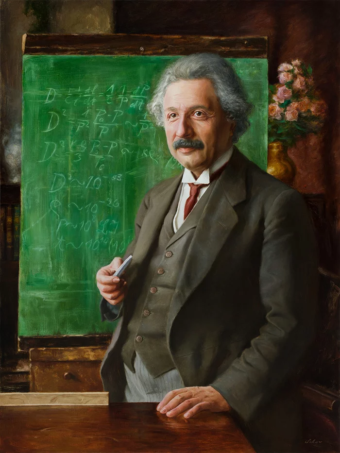 Albert Einstein - Art, Drawing, Albert Einstein, Portrait, Pavel Sokov