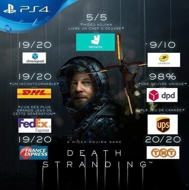 The assessment from Russian Post is delayed. - Picture with text, Games, Computer games, Death stranding