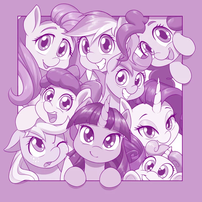 Donuts front and back. - My little pony, PonyArt, Mane 6, Cutie mark crusaders, Dstears