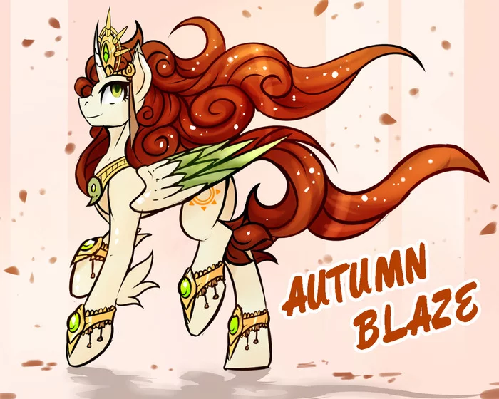 Отумкорн. - My Little Pony, PonyArt, MLP Kirin, Autumn Blaze, Аликорнизация