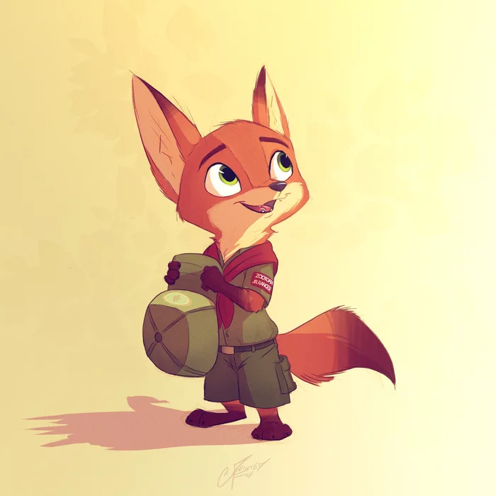 Young Scout - Zootopia, Nick wilde, Scouts, Art, Pointedfox