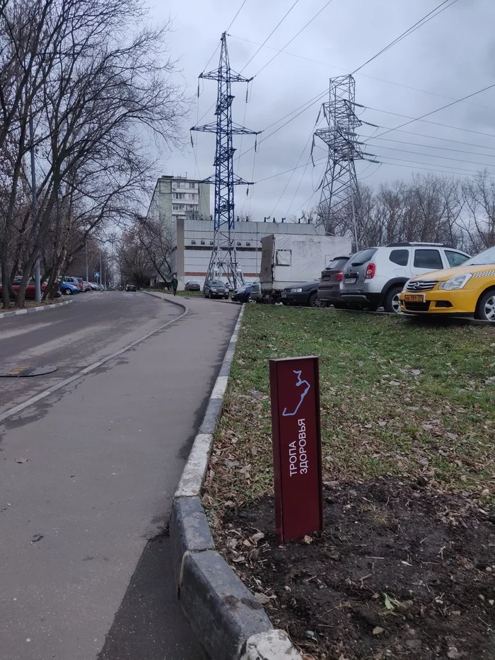 The health path looks like this - My, Moscow, Beautification, Health Trail, High-voltage lines, Health, The photo