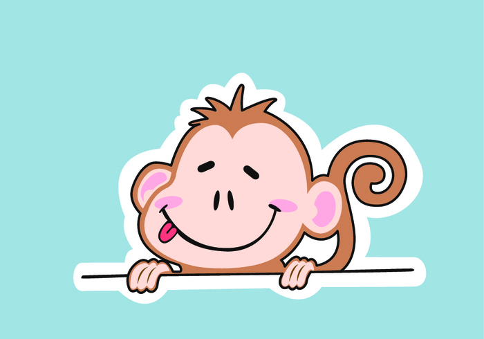 Le Chimp - My, Vector, Illustrations, Monkey