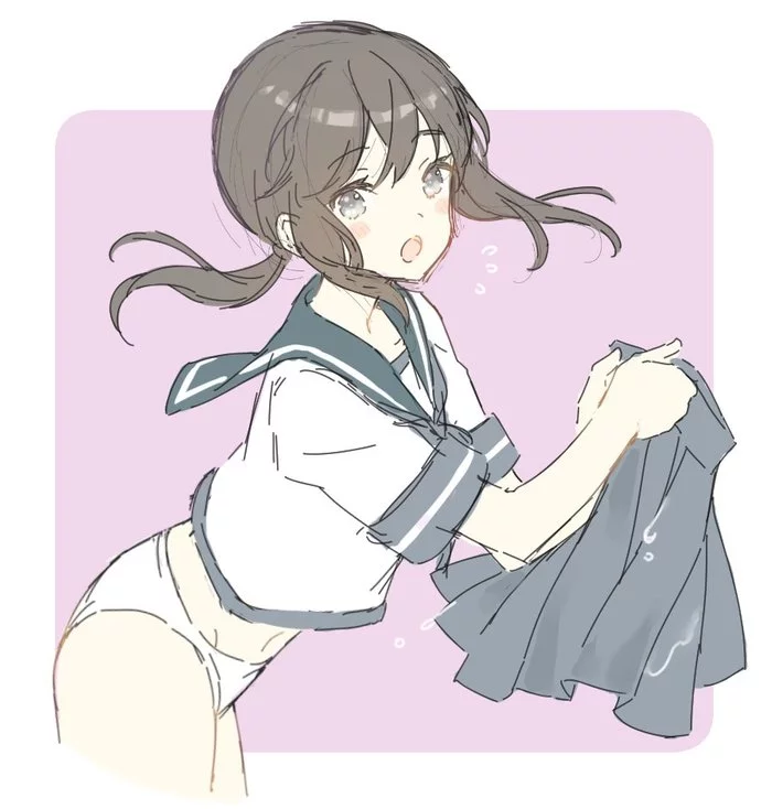 Fubuki (artist: shiosoda) - NSFW, Kantai collection, Anime, Anime art, Fubuki, Pantsu