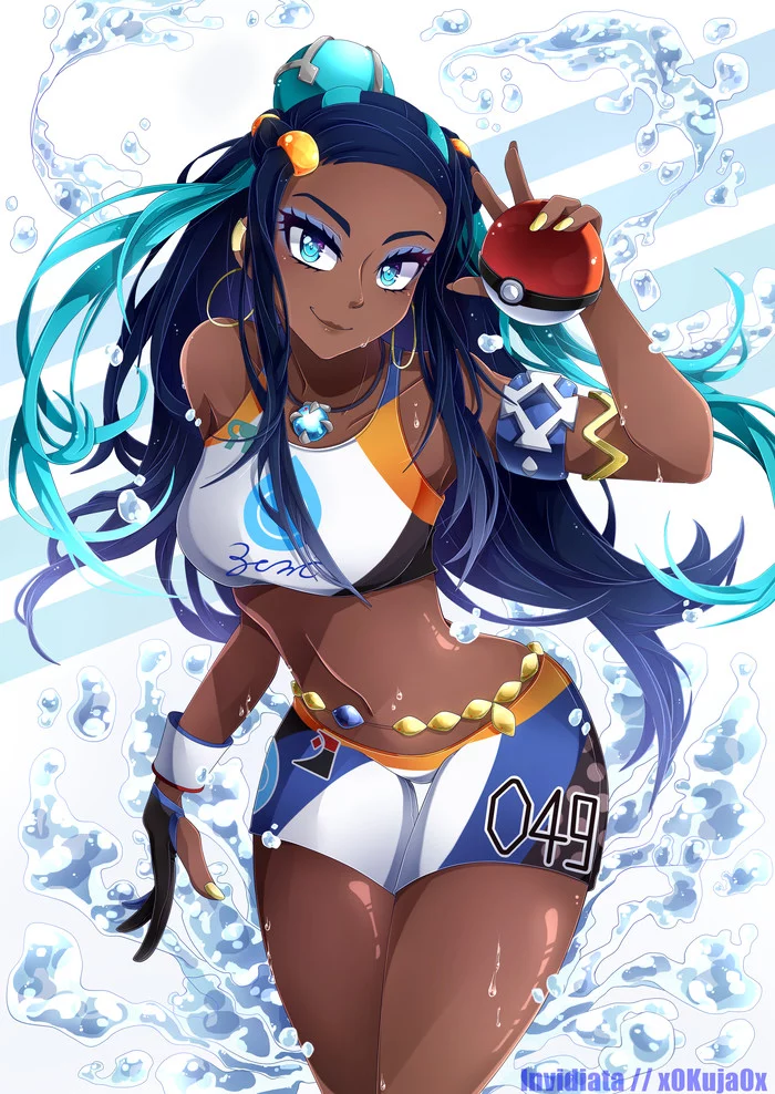 Nessa - Pokemon Sword and Shield - DeviantArt, Арт, Рисунок, Игры, Pokemon Sword and Shield, Nessa, Покемоны, Invidiata