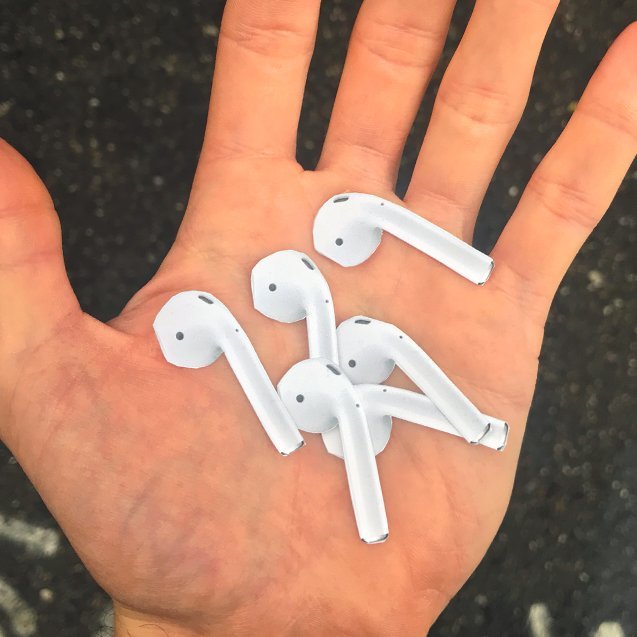 Printed it on a 3D printer and scattered it all over the city. - Headphones, AirPods, Longpost