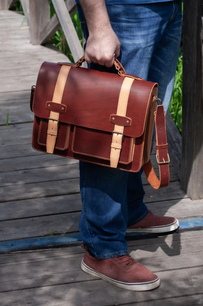 My favorite part of the job is the briefcases) - My, Leather, Natural leather, Longpost, Needlework without process, Briefcase, Needlework, Leather products