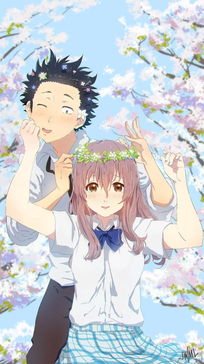 Happy Afterglow - Koe no Katachi, Voice shape, Anime, Art, Anime art