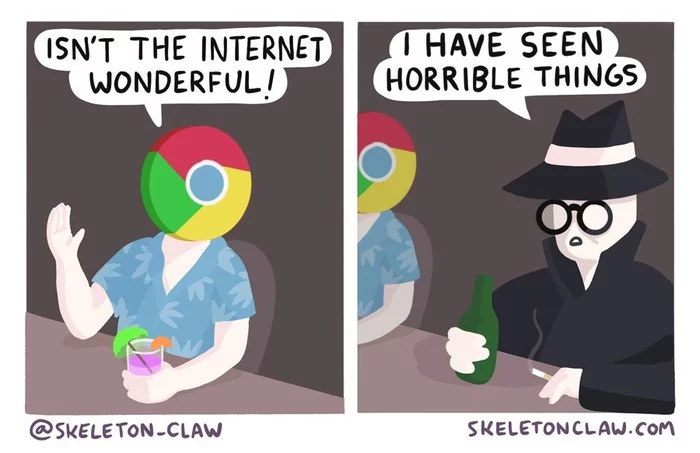 The Internet is wonderful, isn't it? - Google chrome, Incognito mode, Humor, Translated by myself, Picture with text