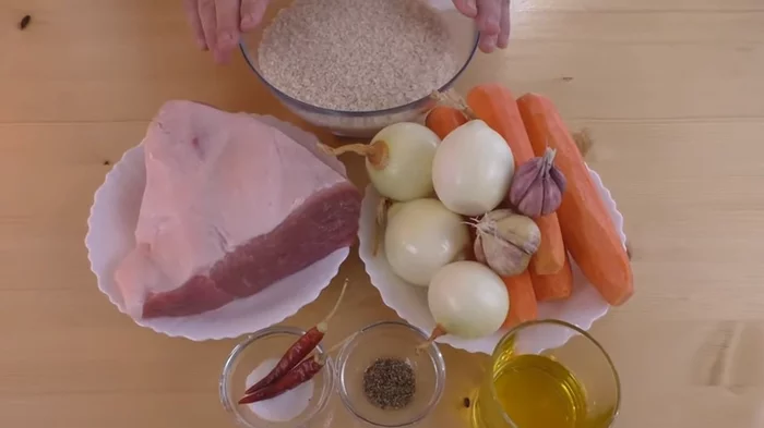 Don’t cook Uzbek pilaf / Pilaf with pork without show-offs and unnecessary hassles - My, Cooking, Food, Recipe, Preparation, Other cuisine, Pilaf, Video, Longpost, Video recipe