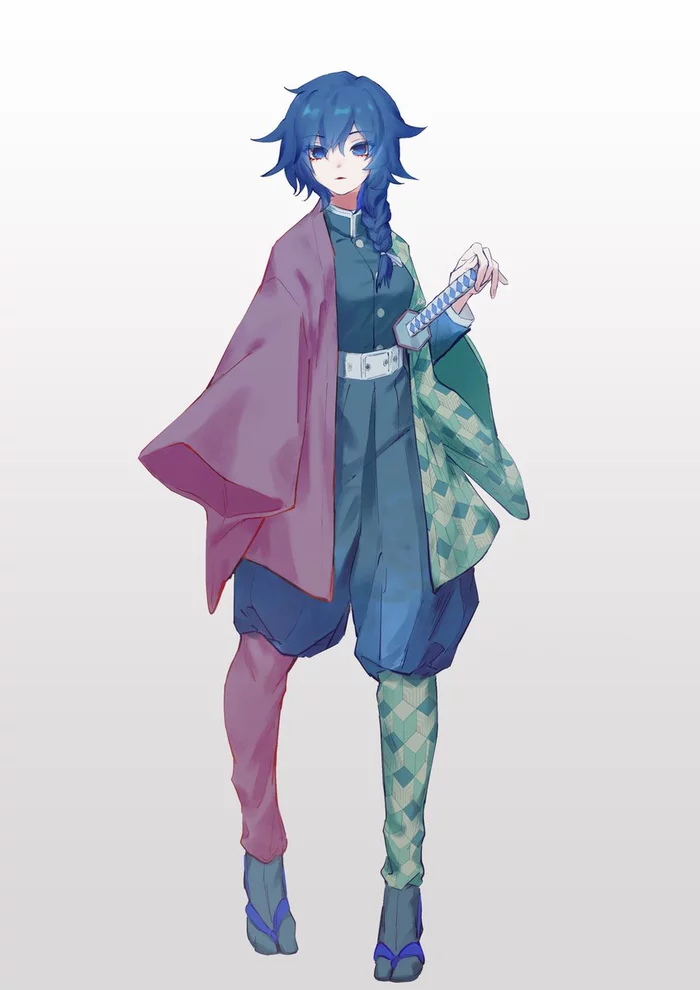 Hashira Rule 63 - Anime, Anime art, Kimetsu no yaiba, Tomioka Giyuu, Kochou shinobu, Rule 63, Longpost, Kyojuro Rengoku, Hashira