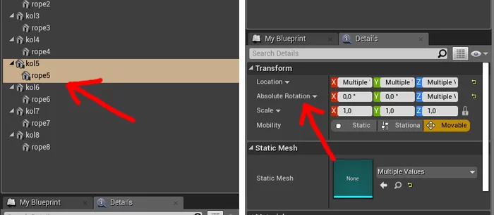 Как Construction Script помогает мне в дизайне уровней [UE4] - Моё, Gamedev, Unreal Engine 4, Туториал, Урок, Гифка, Длиннопост