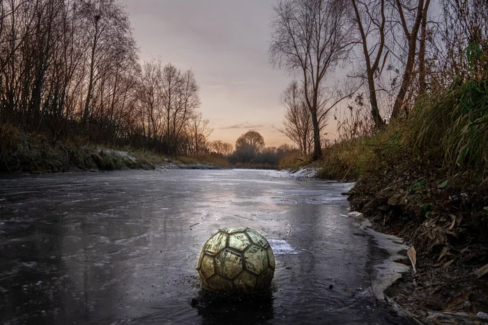 Winter has come without snow - My, Winter, Mytischi, Ice, Ball, Sony