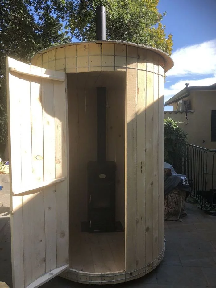 Compact outdoor Finnish sauna - Bath, Homemade, Translation, Sauna, Finnish sauna, Longpost