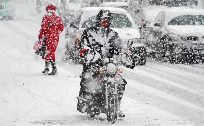 End of the season - My, Motorcycle season, Road, Bad weather