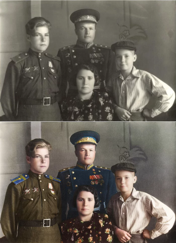 My colorization - My, Colorization, The Great Patriotic War, Aviation, The hero of the USSR, Kamanin, The Second World War