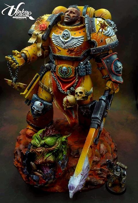 The finished version of the post about Rammshatainmarin =) - My, Warhammer 40k, Sculpture, Resincast, The statue, Longpost