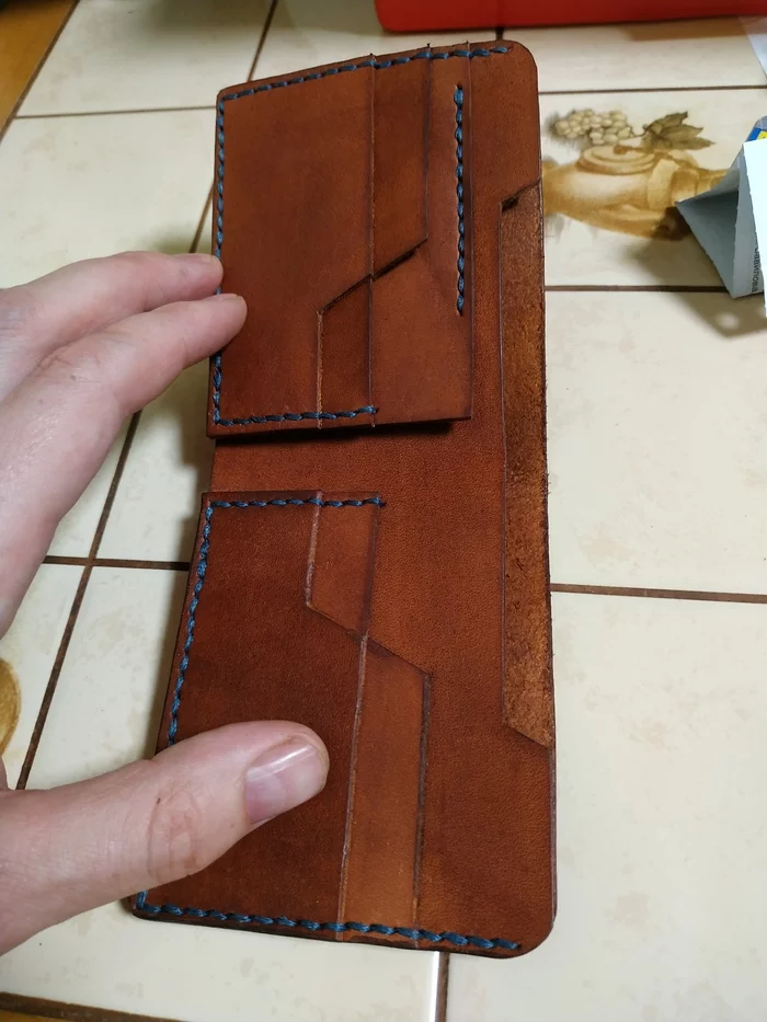 DIY wallet as a gift. - My, Leather wallet, With your own hands, Presents, Leather products, Wallet, Longpost