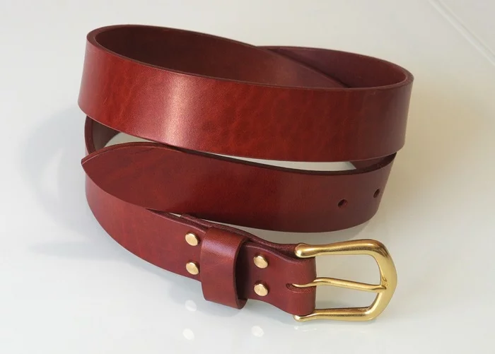 Heavy cowhide belt - My, Belt, Handmade, Longpost