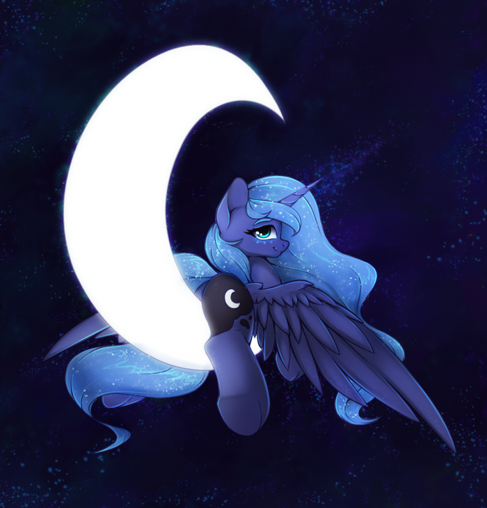 Lunar Space My Little Pony, Ponyart, Princess Luna, Hitbass, MLP Edge