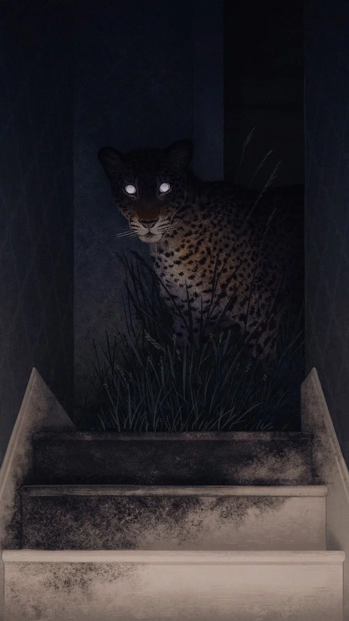 You: *walks into the kitchen* - Art, Humor, Leopard, Panther, cat, Big cats, Glowing eyes