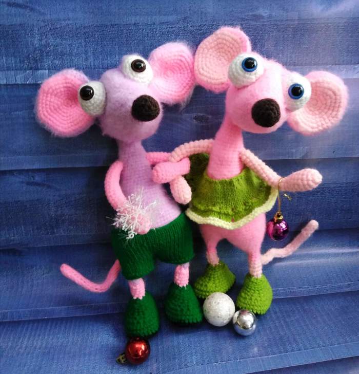 The mouse is bright - My, Knitting, Crochet, Knitted toys, Longpost, Mouse