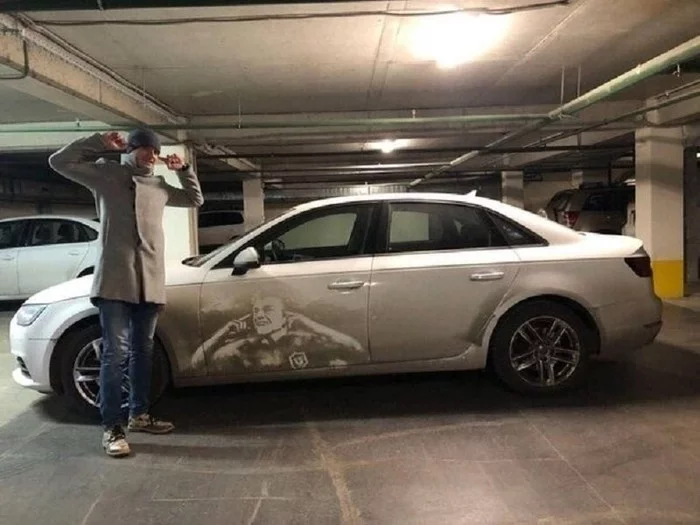 Rostovites create masterpieces using dirty cars - Rostov-on-Don, Painting, Dirt, Longpost