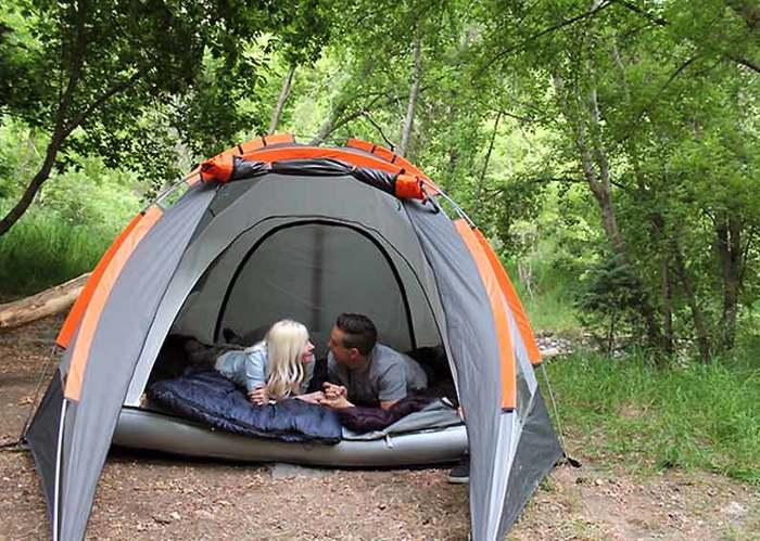 4 person tent with inflatable bottom 15 cm - Tent, Camping equipment