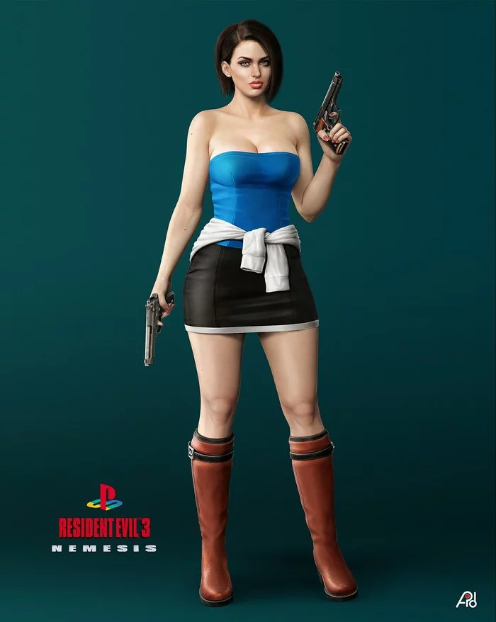 Jill Valentine /RE3 (fanart) - Моё, Resident Evil, Jill Valentine, 3D, Zbrush, Daz3dstudio, Длиннопост