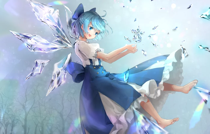 Cirno - Touhou, Cirno, Anime Art, Аниме, Не аниме, Shironeko yuuki