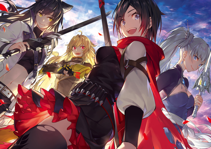 Dawn RWBY, Team RWBY, Anime Art, Ruby Rose, Weiss Schnee, Blake Belladonna, Yang Xiao Long, 