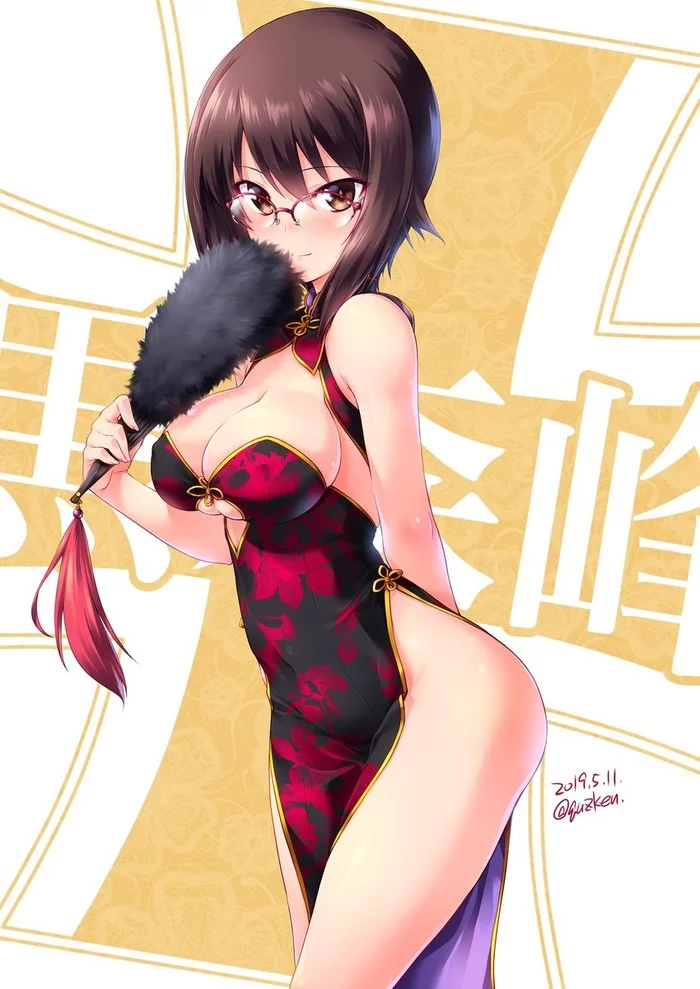 Anime Art - NSFW, Anime, Anime art, Girls und panzer, Nishizumi maho, Breast