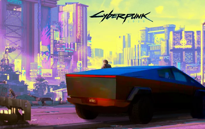 Cyberpunk 2020 - My, Tesla, 2020, Cyberpunk 2077, Tesla cybertruck