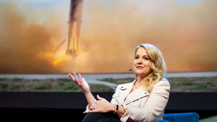 Gwynne Shotwell on the Falcon 9 2nd stage of the CRS-19 mission, Starlink satellites and the Crew Dragon flight - Space, Spacex, Starlink, Falcon 9, Dragon 2, ISS, Longpost
