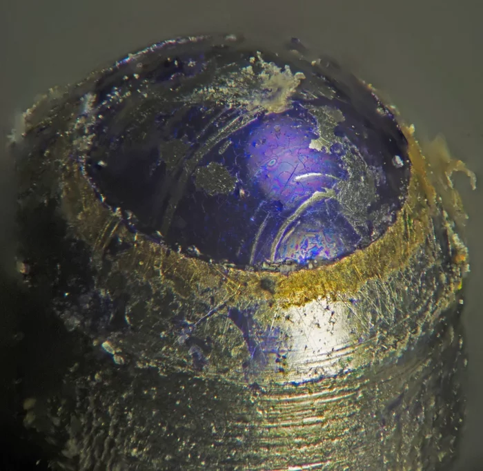 Ballpoint pen under the microscope - Ball pen, Microscope, Increase, Microworld