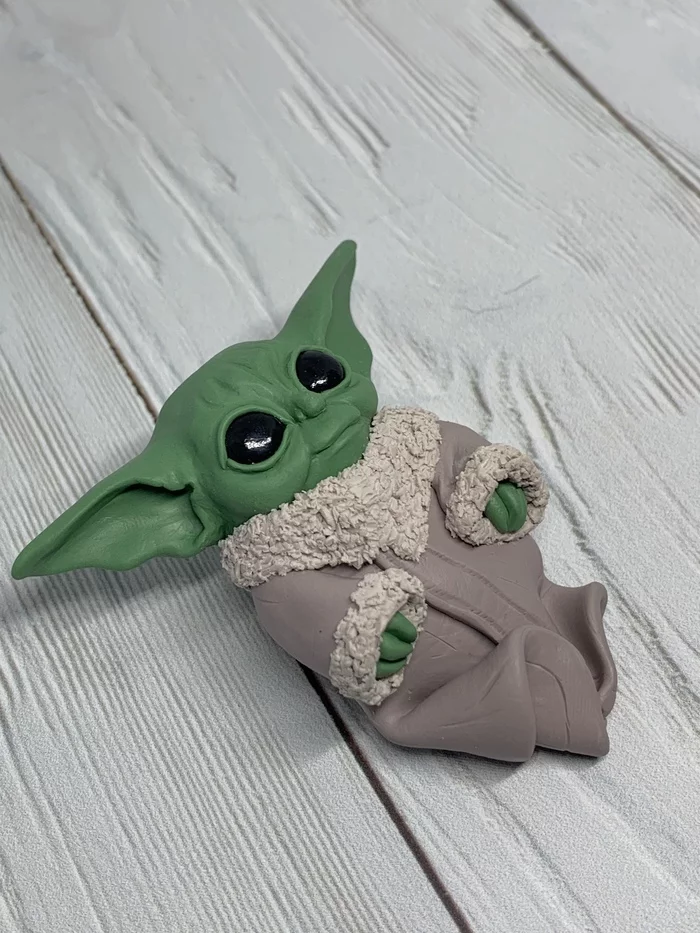 Baby Yoda, process brooch - My, Star Wars, Mandalorian, Needlework with process, Video, Longpost, Grogu