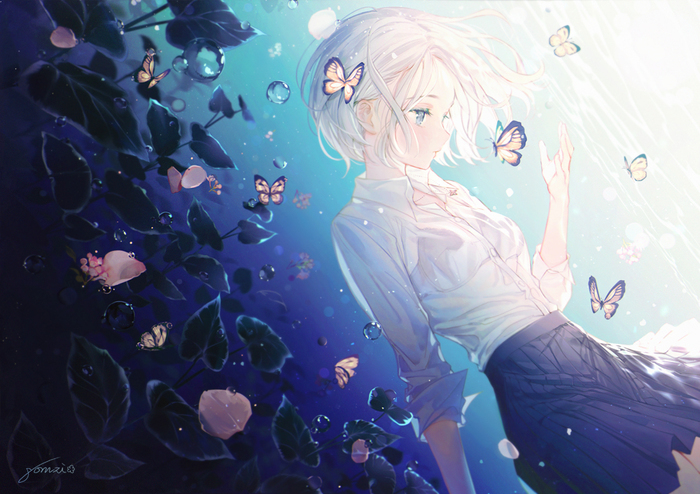 Butterfly Cradle , , Anime Art, Original Character, , , Gomzi, Pixiv
