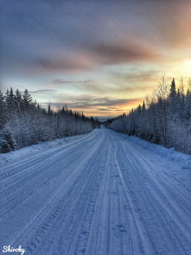 North of Russia - Winter, The photo, North, Russia, Forest, Road