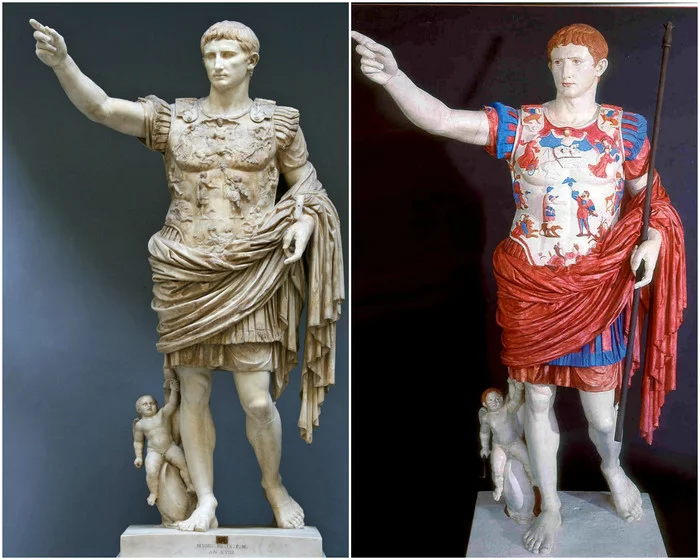 Цветная античность Древний Рим, Античность, Статуя, Скульптура, Видео, Длиннопост