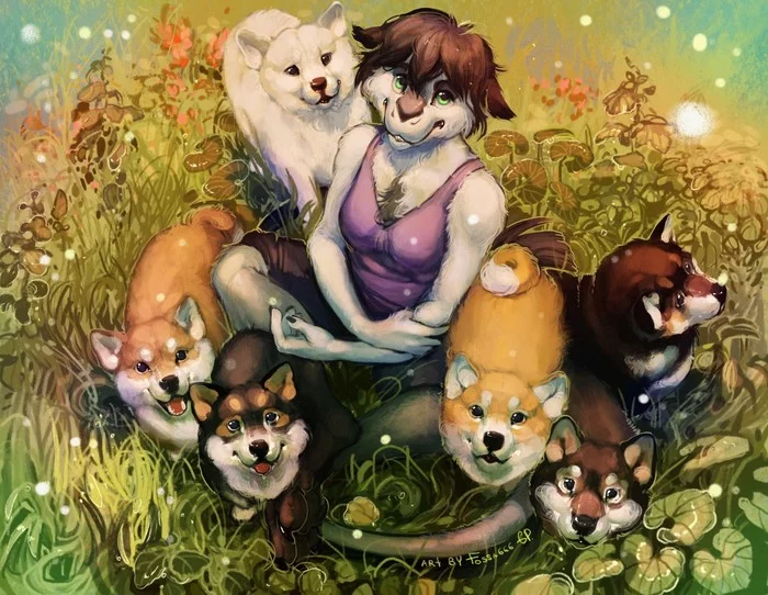 Cute cupcakes - Fossa666, Shiba Inu, Art, Milota, Dog, Furry