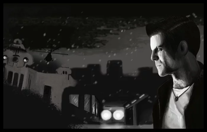 Man named Max - Моё, Max Payne, Арт, Game Art, Компьютерная графика, Классика